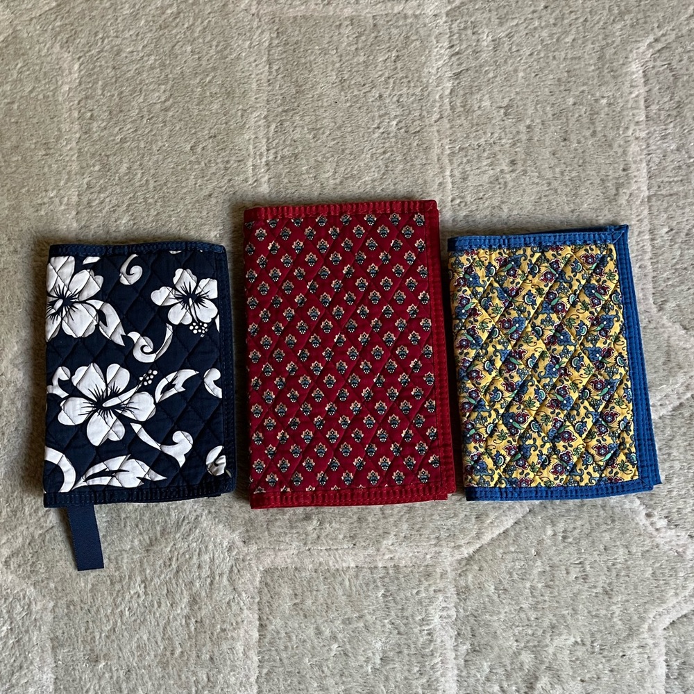 3 Vintage Larenda California Quilted Book Covers